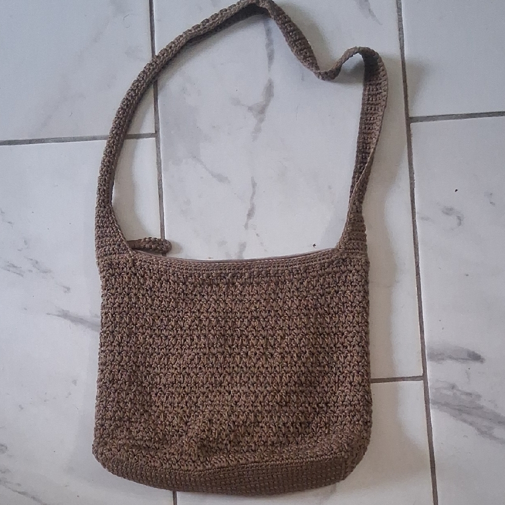 The Sak Brown Crochet Shoulder Bag